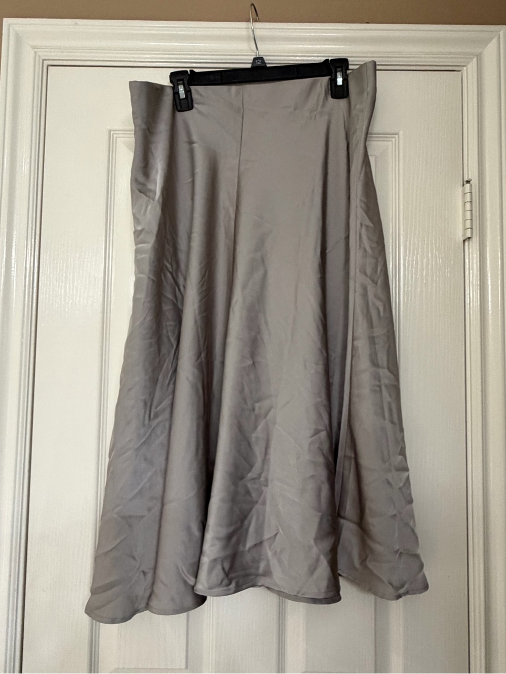 Scoop NYC A-Line Midi Skirt in Light Gray